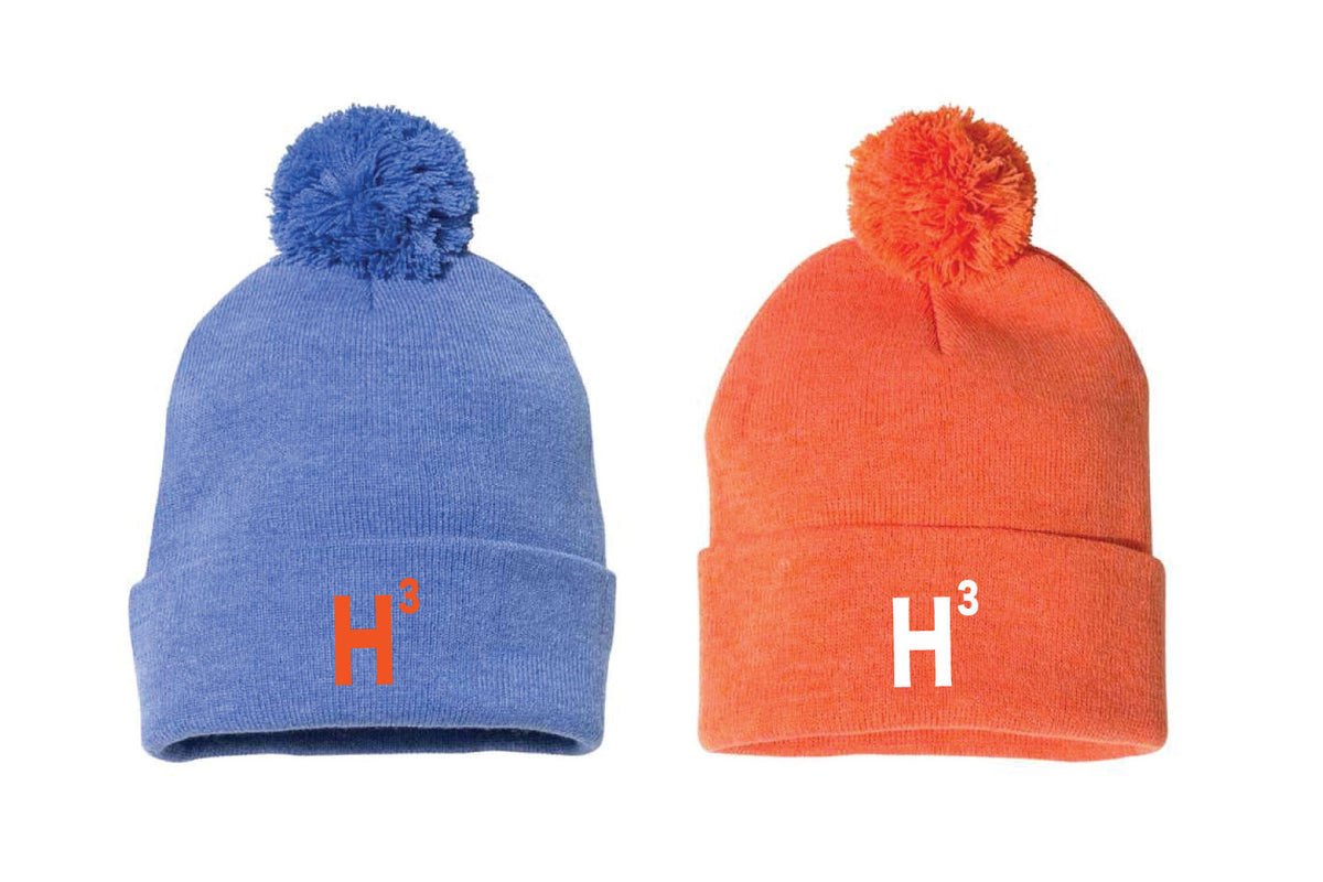 H3 Field Hockey Pom Beanie Hats (Pick Your Color)