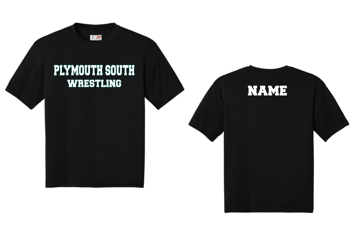 Plymouth South Wrestling Dryfit Performance Tee - Black