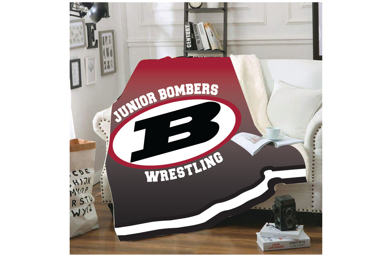 Boonton Bombers Wrestling Sublimated Blanket