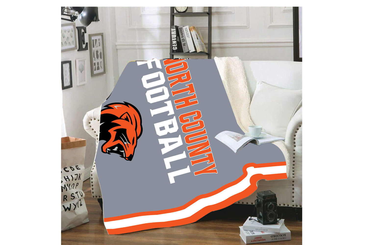 North County Football Sublimated Blanket