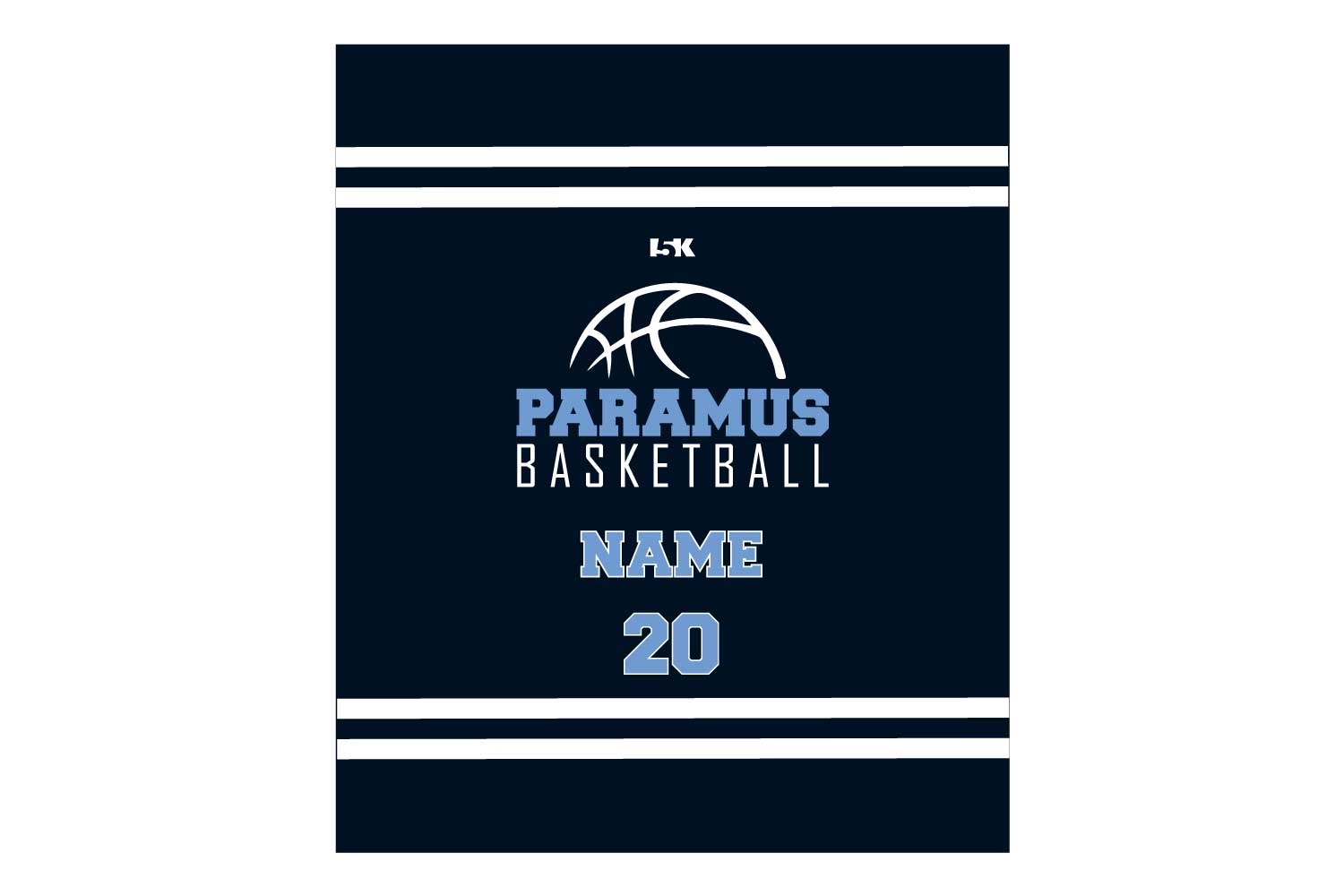 Paramus Basketball Sublimated Blanket - Design 2