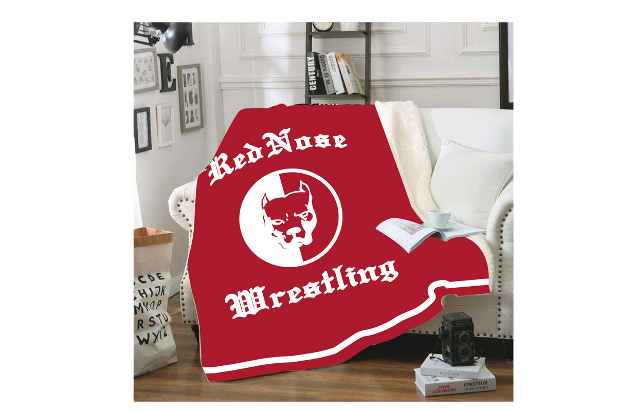 Red Nose Sublimated Blanket - Red Design