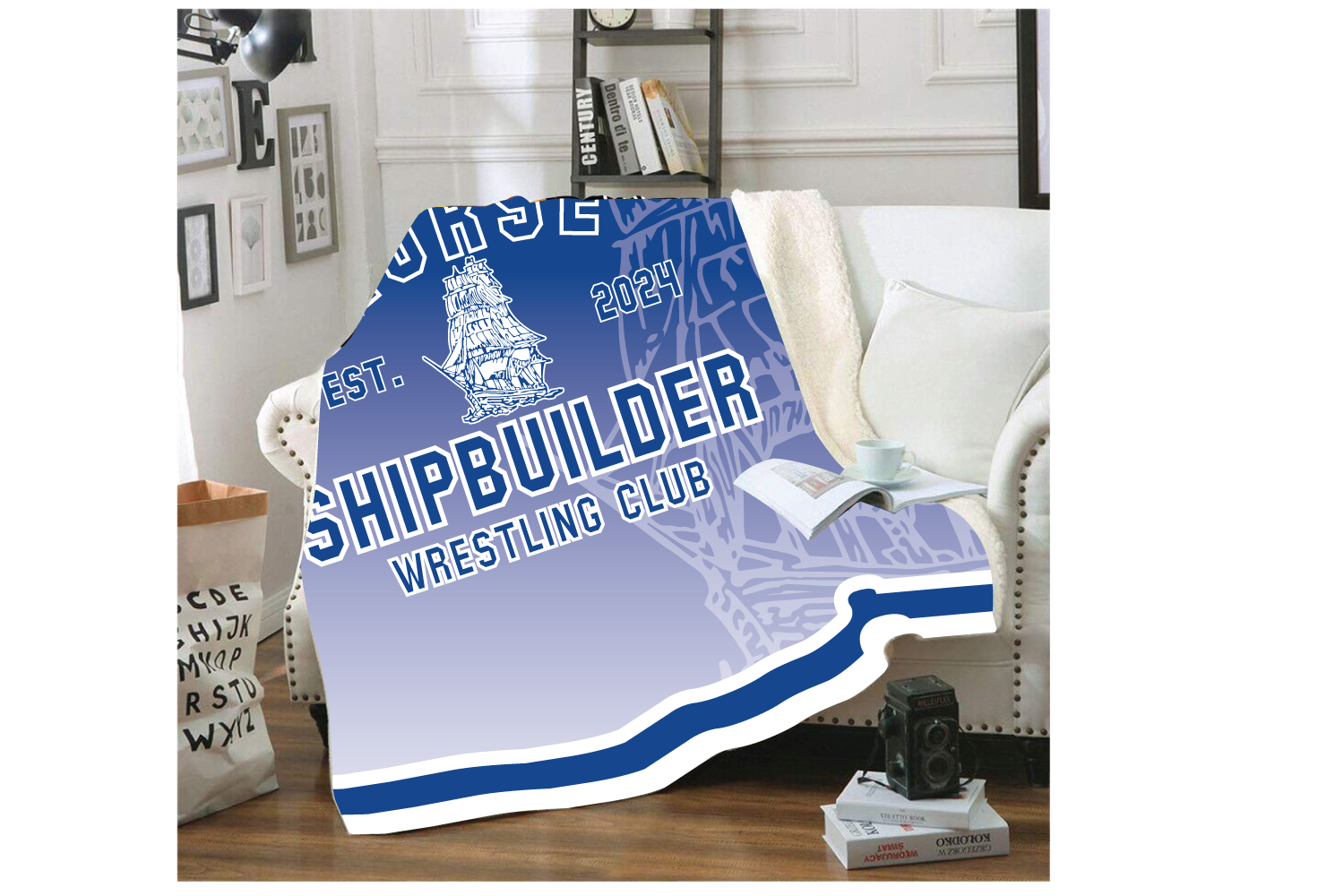 Shipbuilder Wrestling Sublimated Blanket