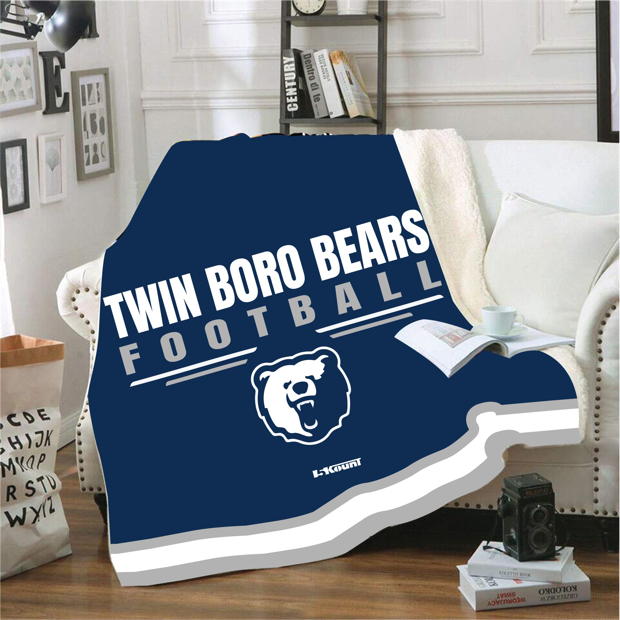 Twin Boro Football Sublimated Blanket