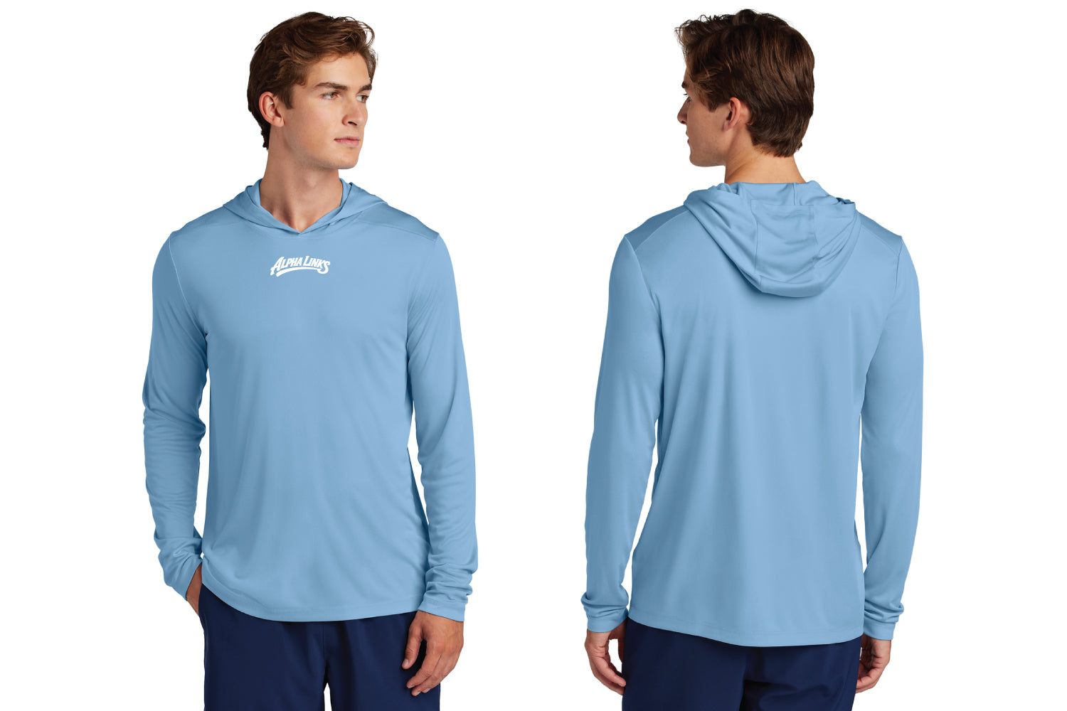 Alpha Links UV protection Golf Pullover - Sky Blue