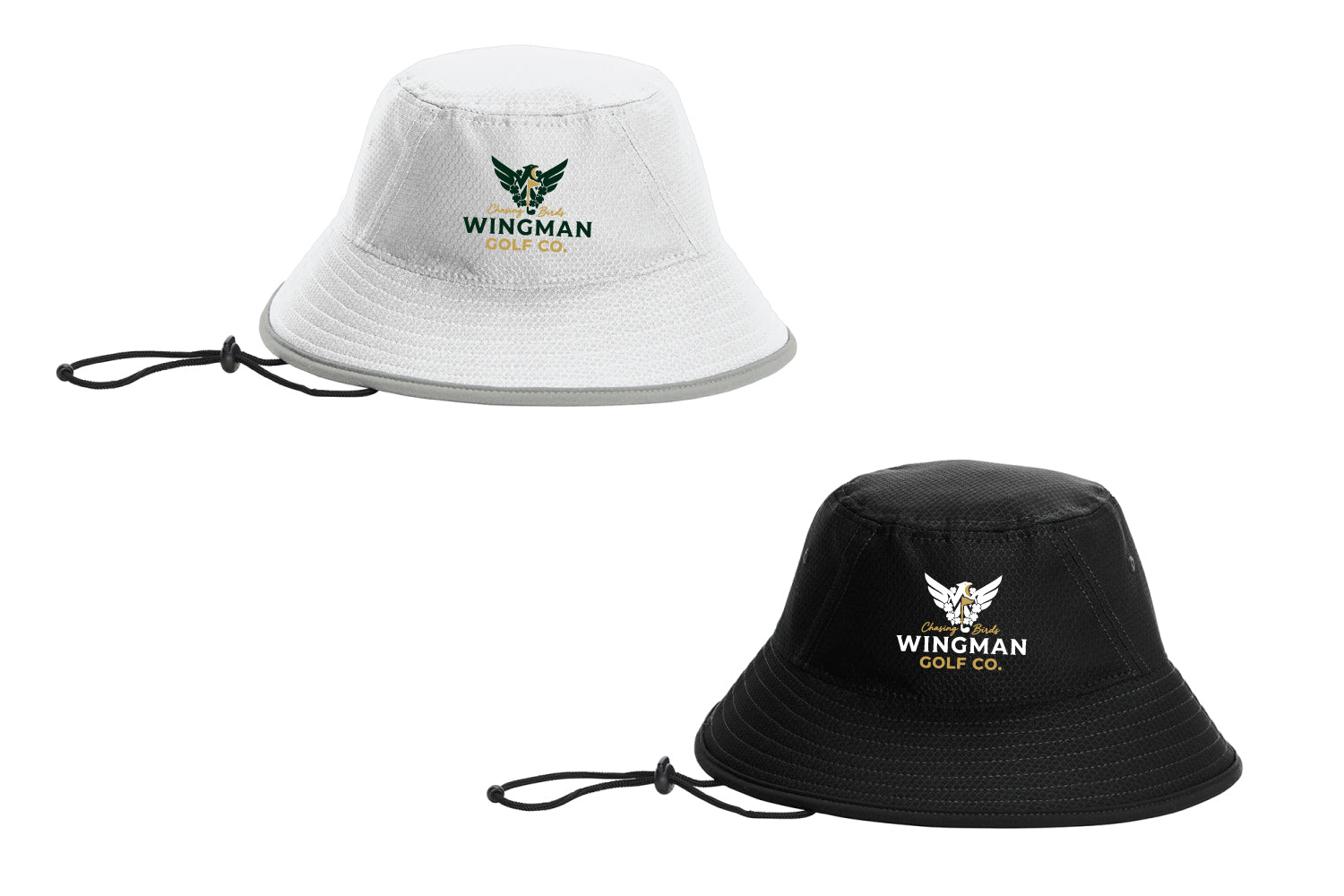 Chasing Birds Wingman Golf Bucket Hat - White or Black