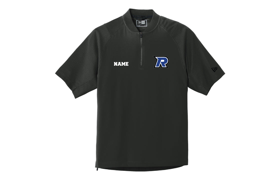 Tri-Town Renegades Cage Short Sleeve 1/4-Zip Jacket- Black