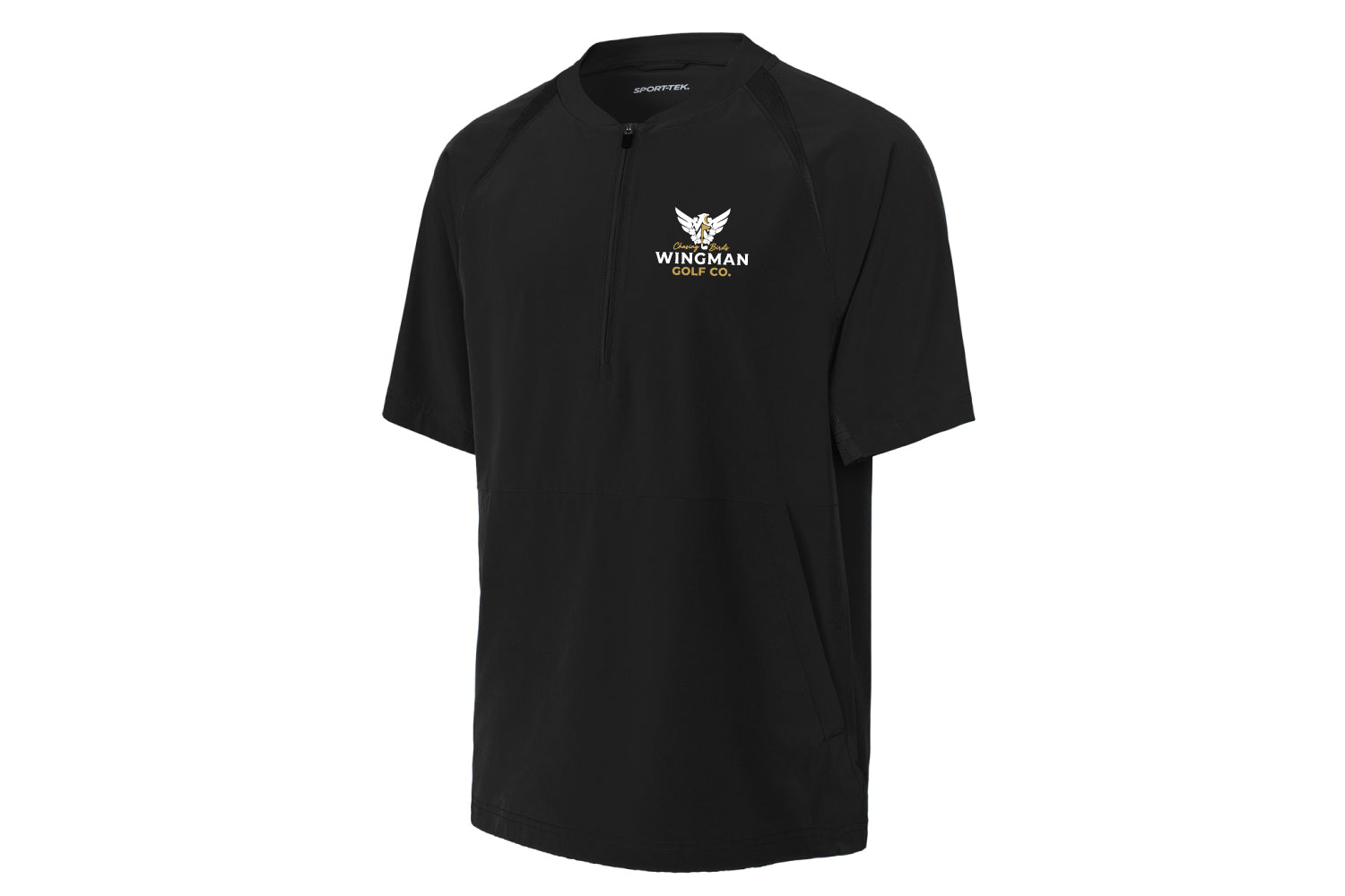 Chasing Birds Wingman Golf 1/2-Zip Short Sleeve Jacket - Black