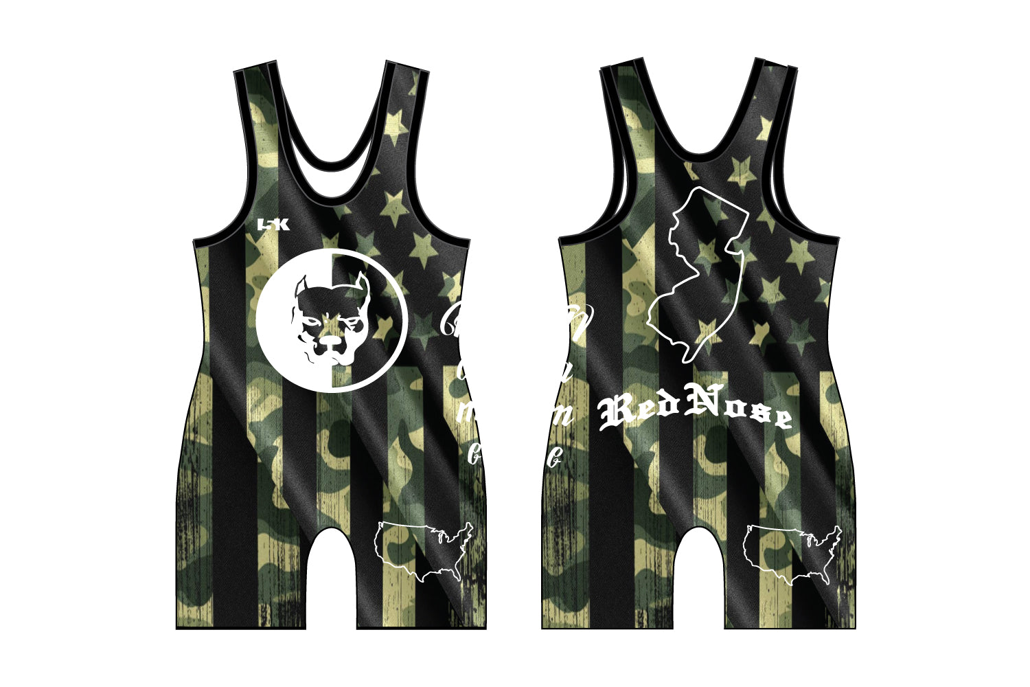 Red Nose Sublimated Men's Singlet - Design 10
