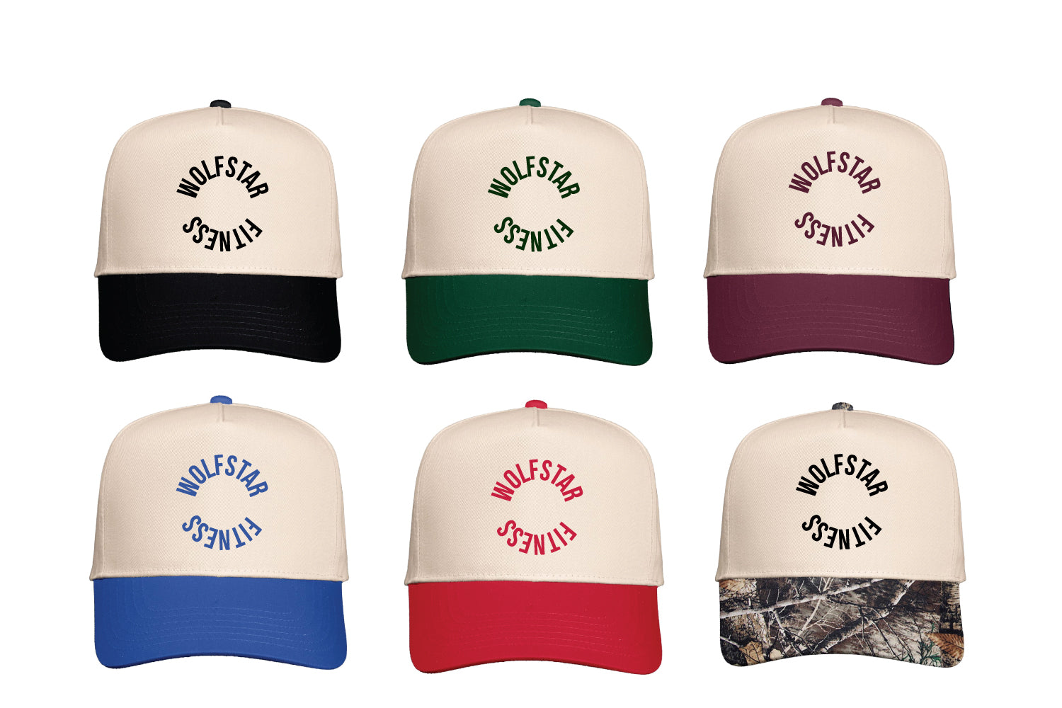 WolfStar Fitness SnapBack Cap - (Embroidered Logo Design 5) - 6 color options