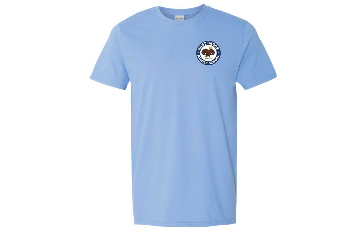 East Brook Middle School Cotton Crew Tee - Design 1 - Carolina