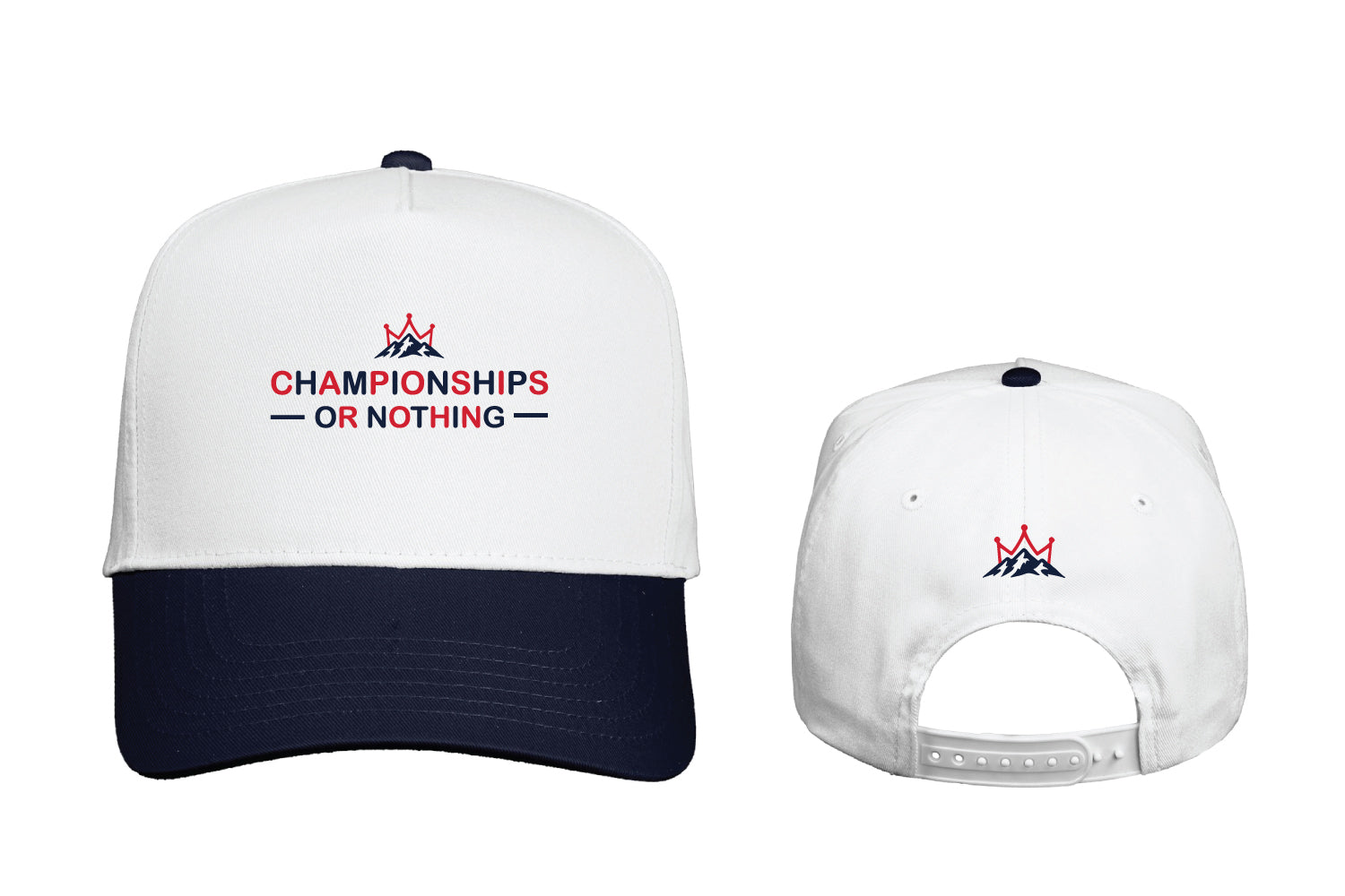 Winning Talks - Championships or Nothing Snapback Cap Navy/White