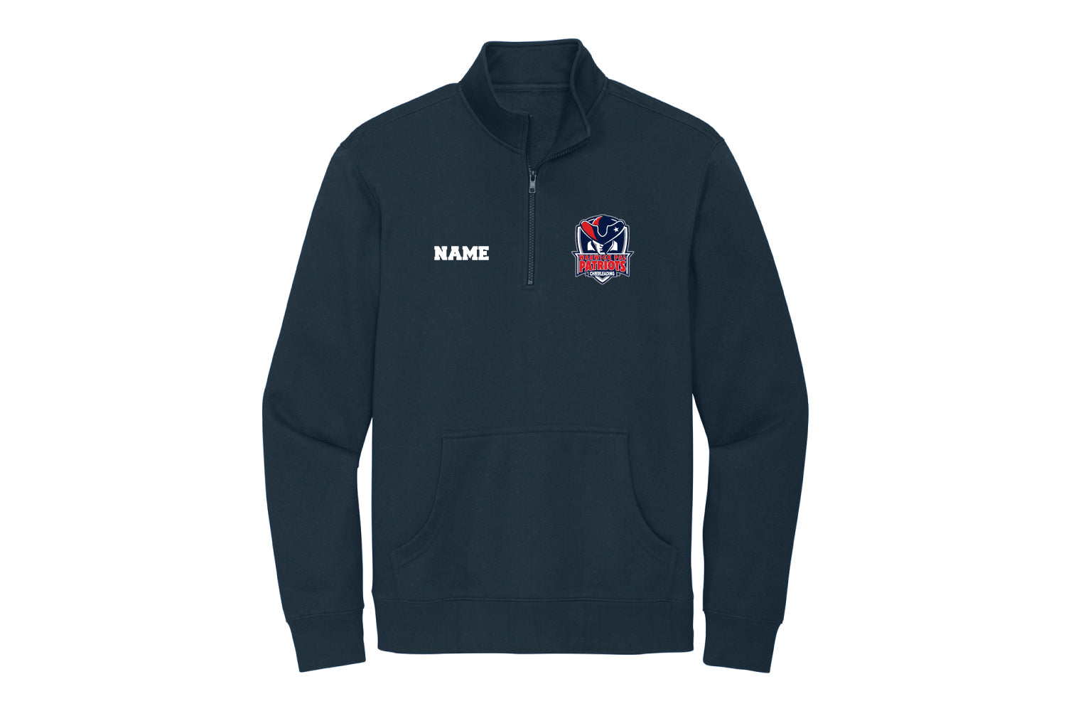 Warwick Pal Patriots Cheer Unisex Fleece Qtr Zip - Navy