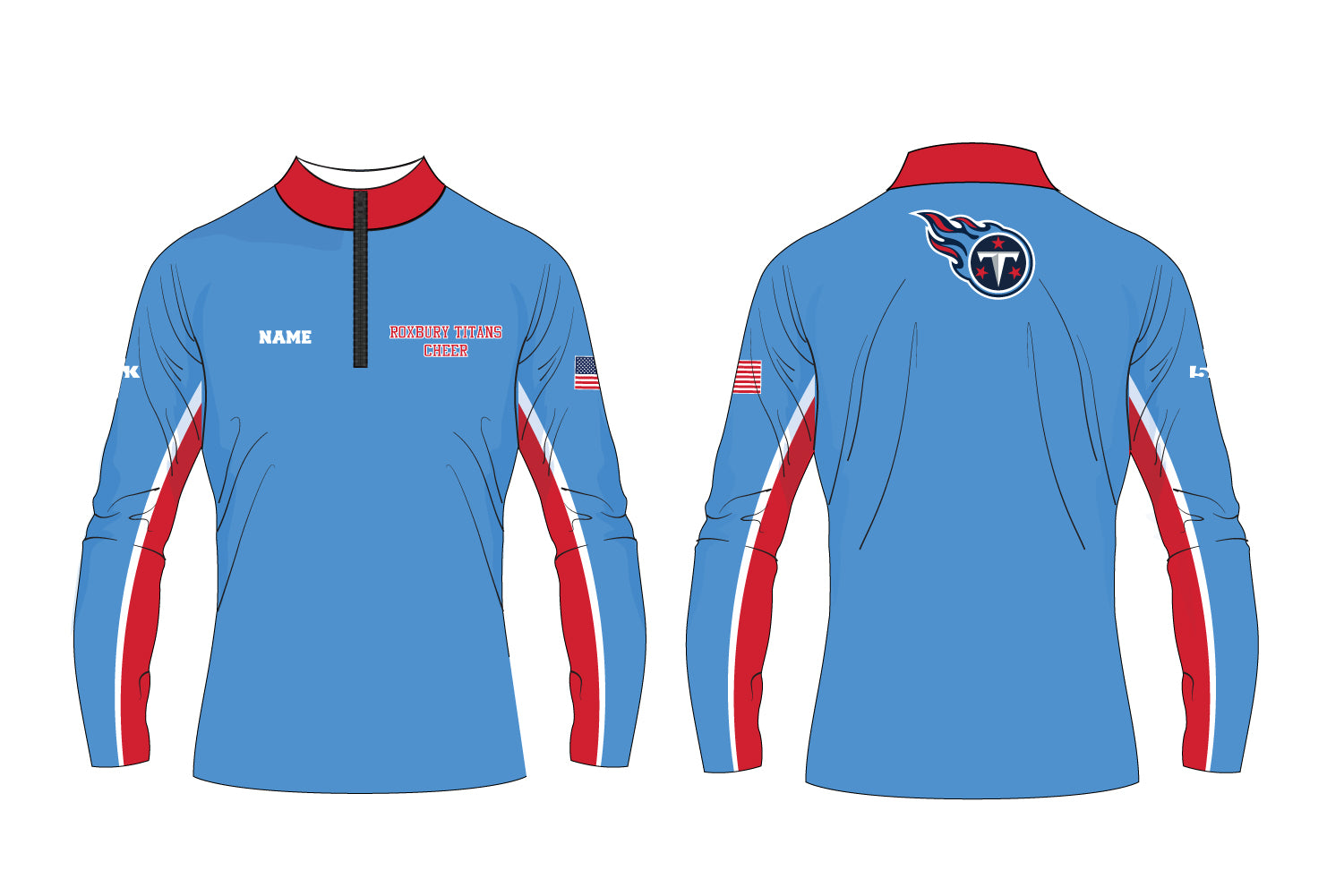 Roxbury Titans Cheer Sublimated Quarter Zip