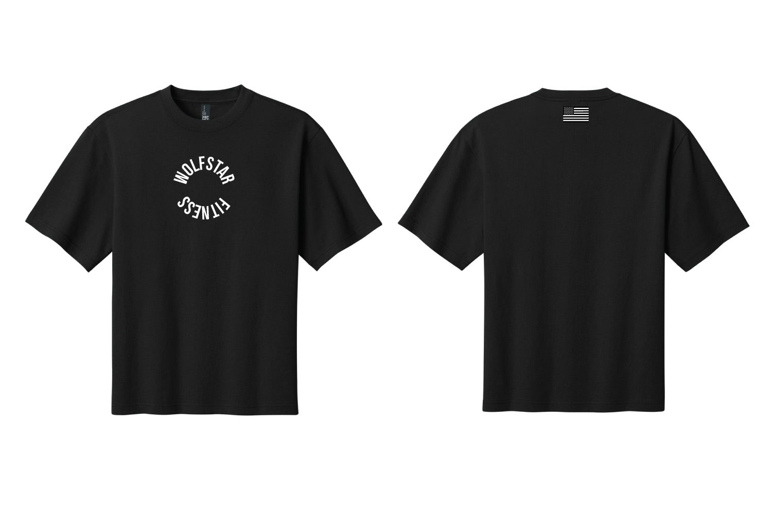 WolfStar Fitness Oversized T-Shirt - Black - Design 5