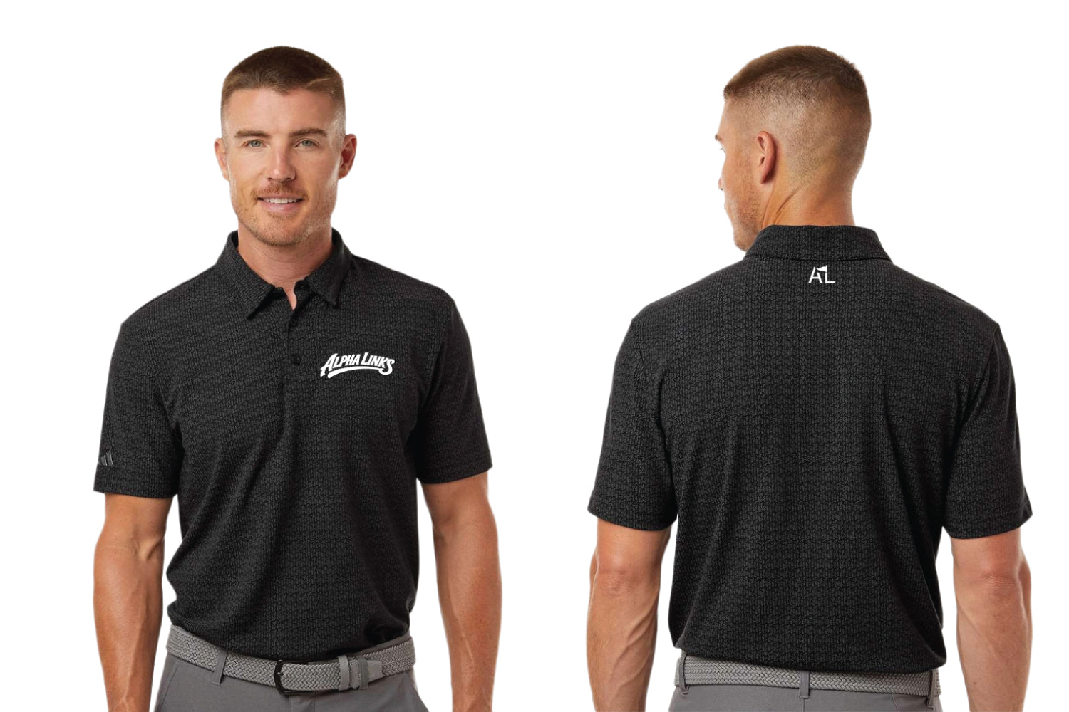 Alpha Links Adidas Blended Golf Polo - Black