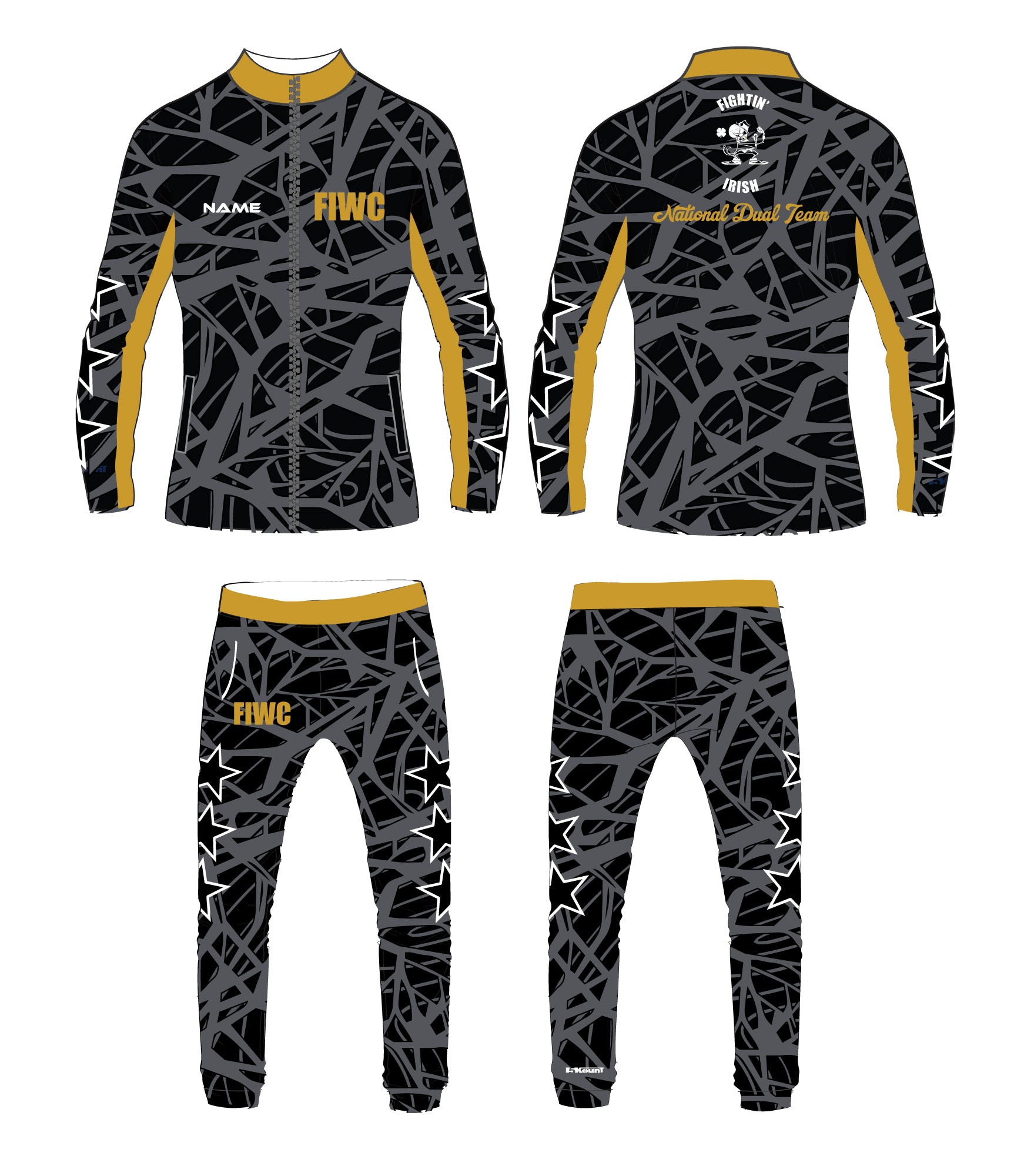 Fightin' Irish Wrestling Dual Team Coaches Package [Full Zip Jacket, Joggers]