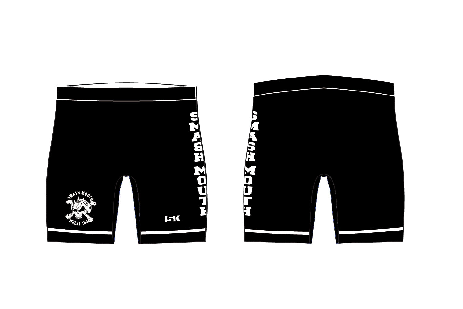 SmashMouth Wrestling Sublimated Compression Shorts - Black