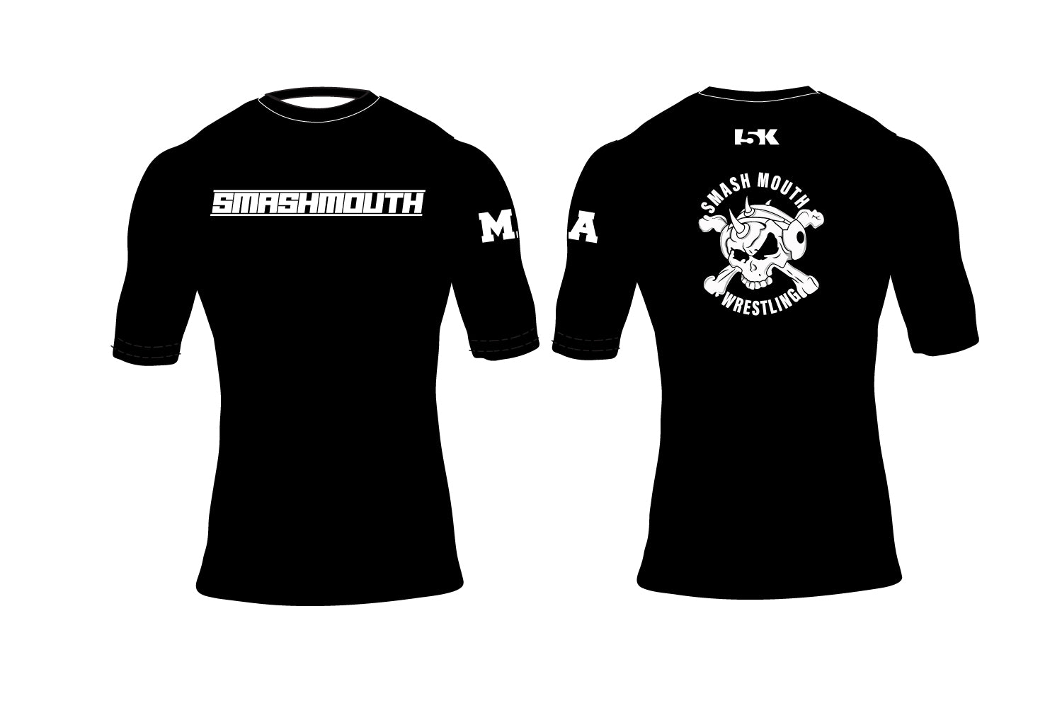 SmashMouth Wrestling Sublimated Compression Shirt - Black