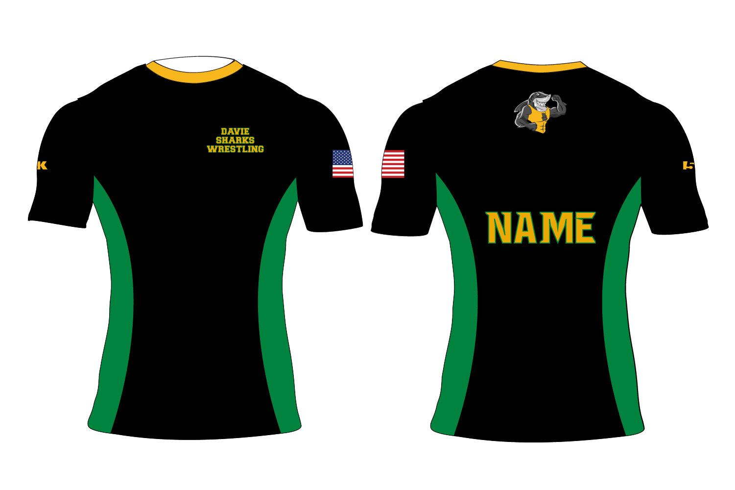Davie Sharks Wrestling Sublimated Compression Shirt