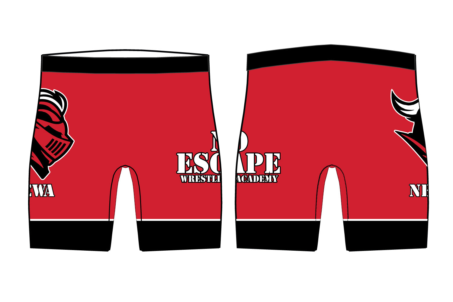 No Escape Wrestling Academy Sublimated Compression Shorts - Design 2