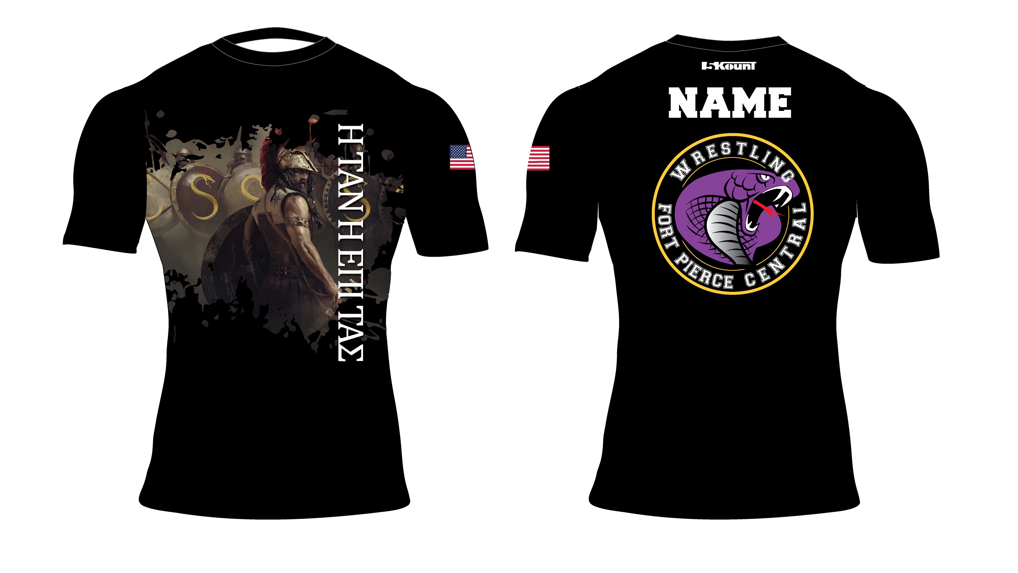 Fort Pierce Cobras Wrestling Sublimated Compression Shirt - Design 2