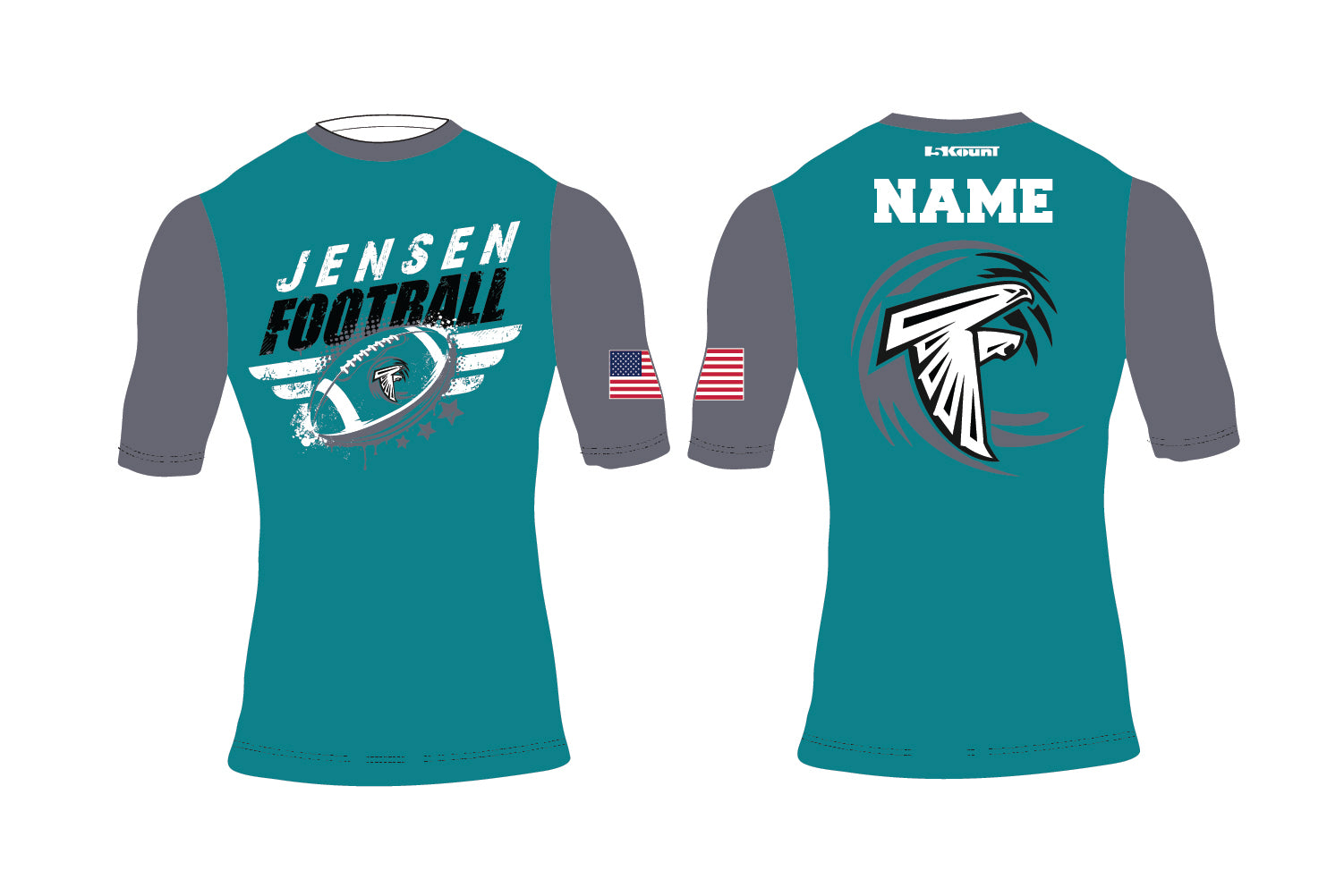 Jensen Beach Football Sublimated Compression Shirt
