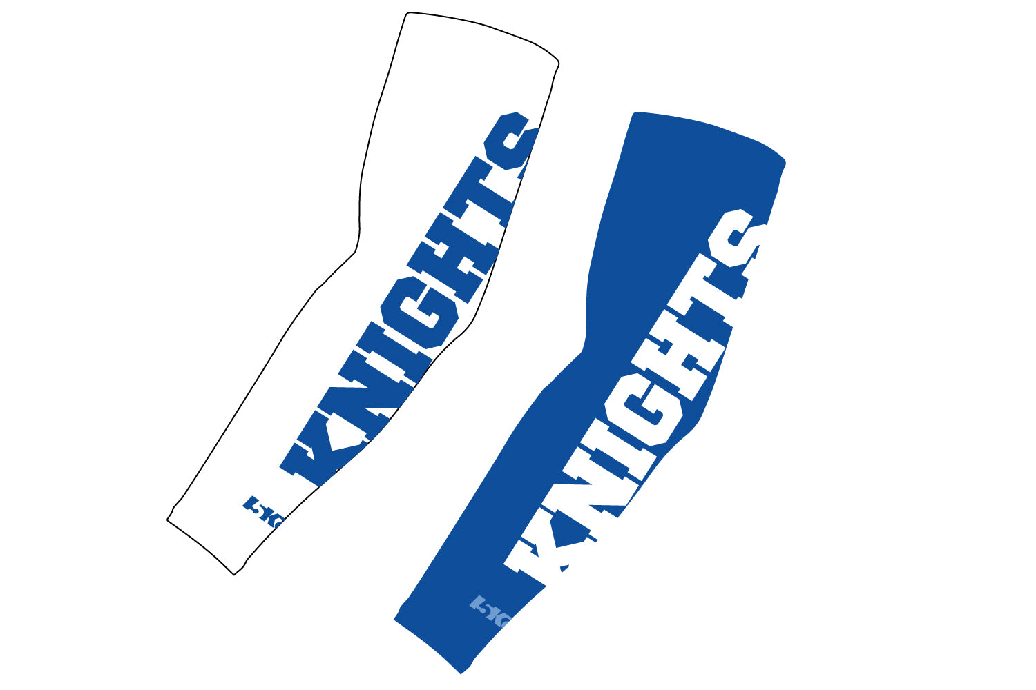 Southington Knights Football Sublimated Compression Sleeve - White / Royal