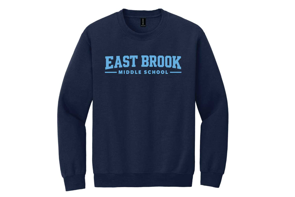 East Brook Middle School Cotton Crewneck Sweatshirt - Navy