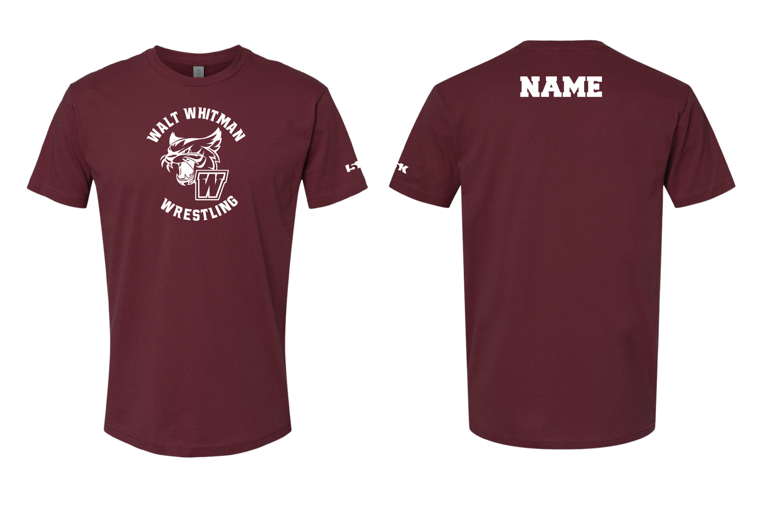 Wildcats Wrestling Cotton Crew Tee - Maroon