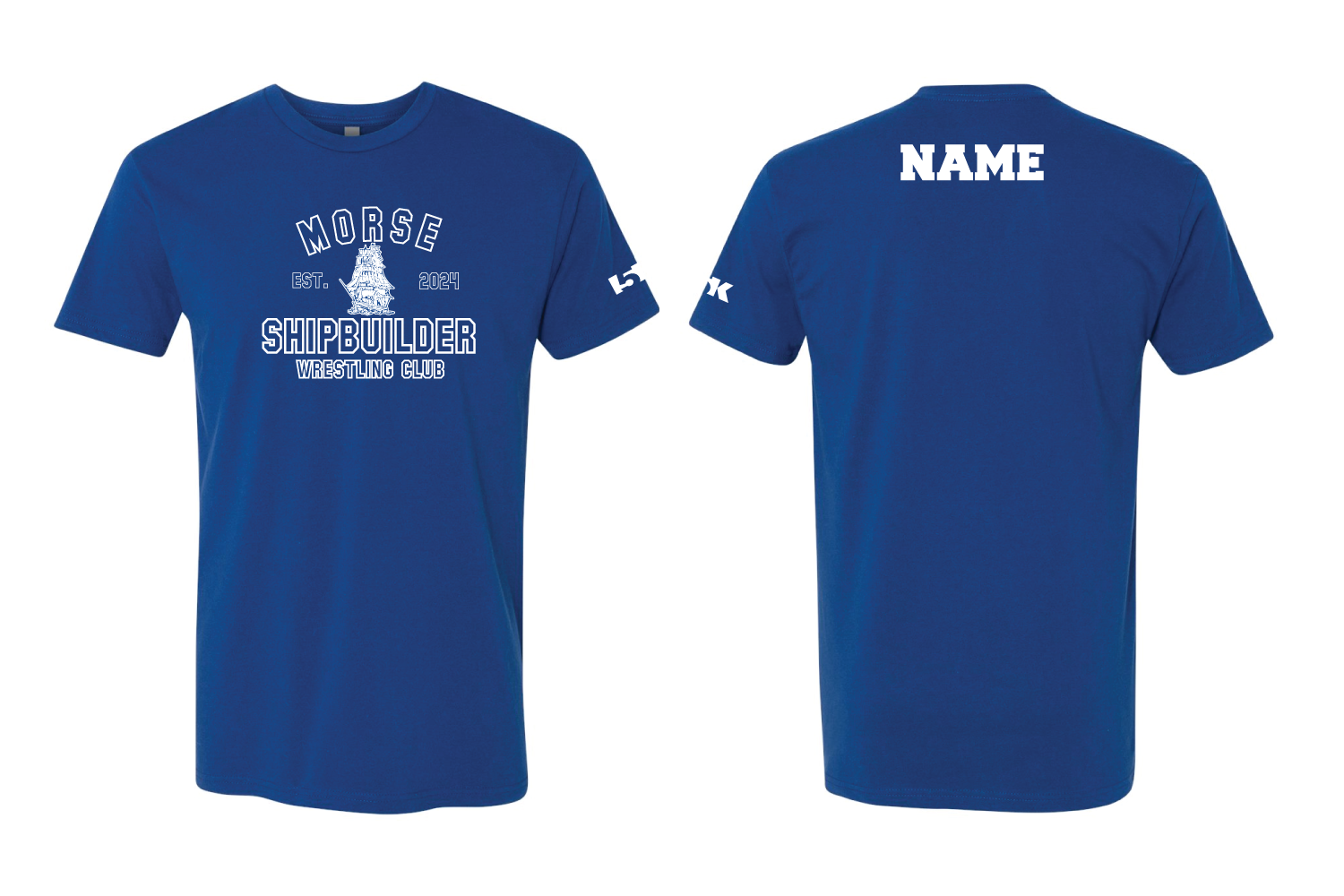 Shipbuilder Wrestling Cotton Crew Tee - Royal