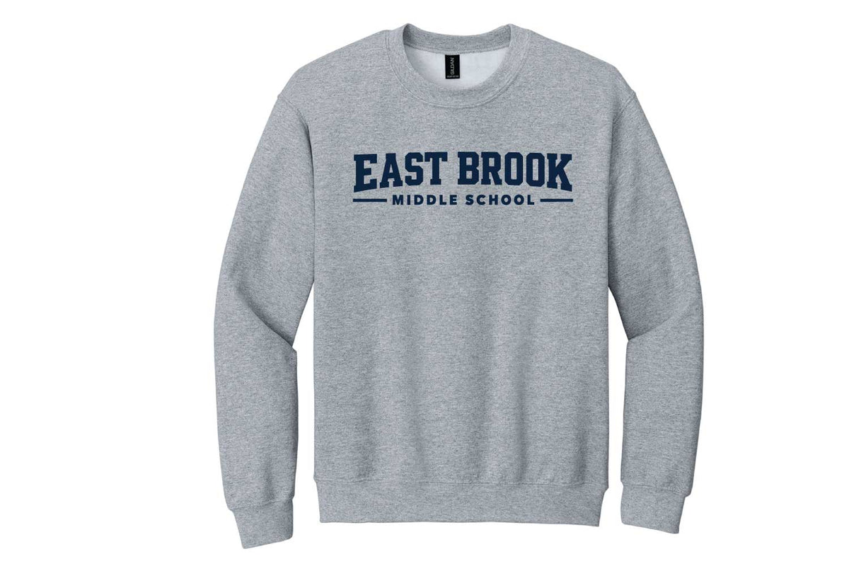 East Brook Middle School Cotton Crewneck Sweatshirt - Grey