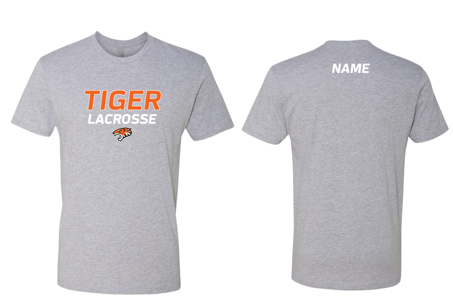 Tiger Lacrosse Cotton Crew Tee - Grey