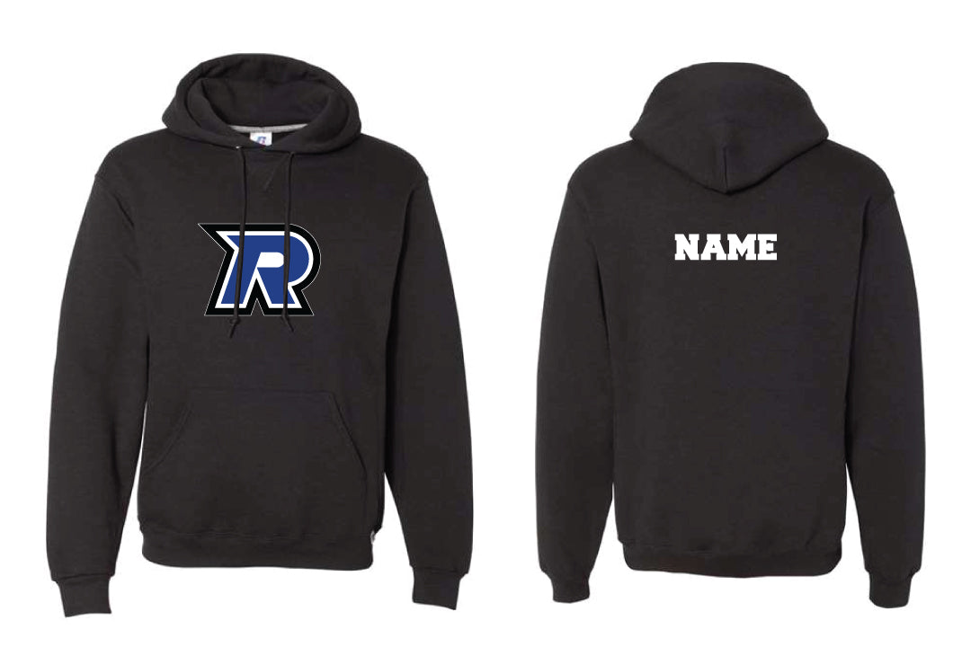 Tri-Town Renegades Football Cotton Hoodie - Black (Design 1)