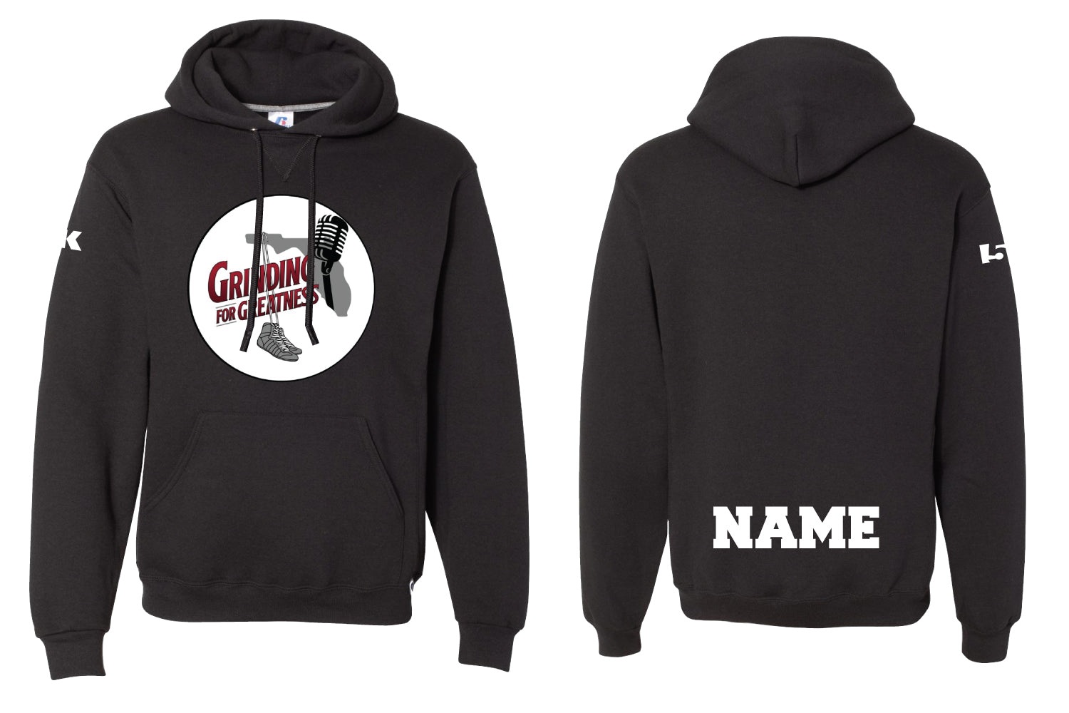 Grinding For Greatness Wrestling Cotton Hoodie - Black