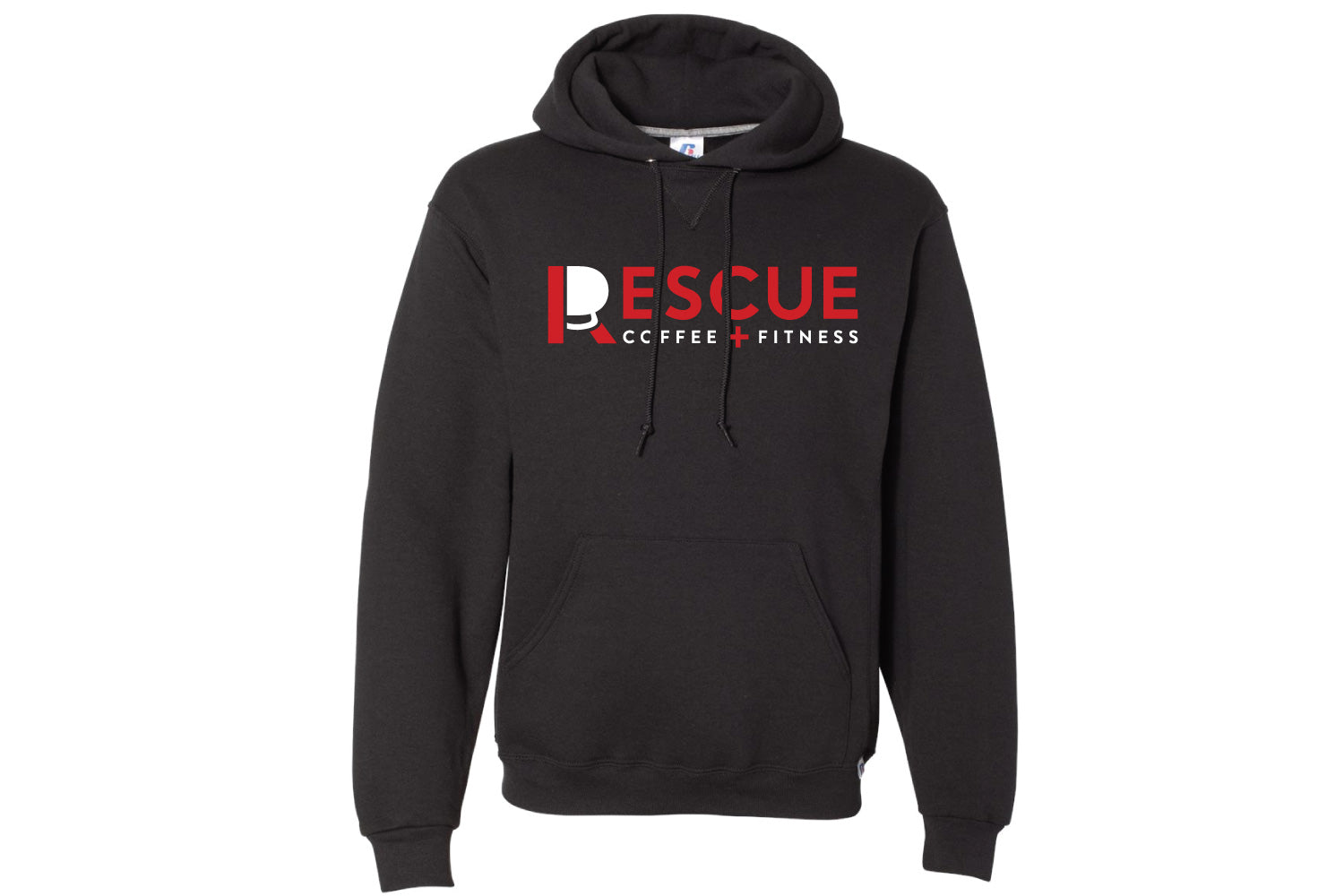 Rescue Coffee + Fitness Cotton Hoodie - Black