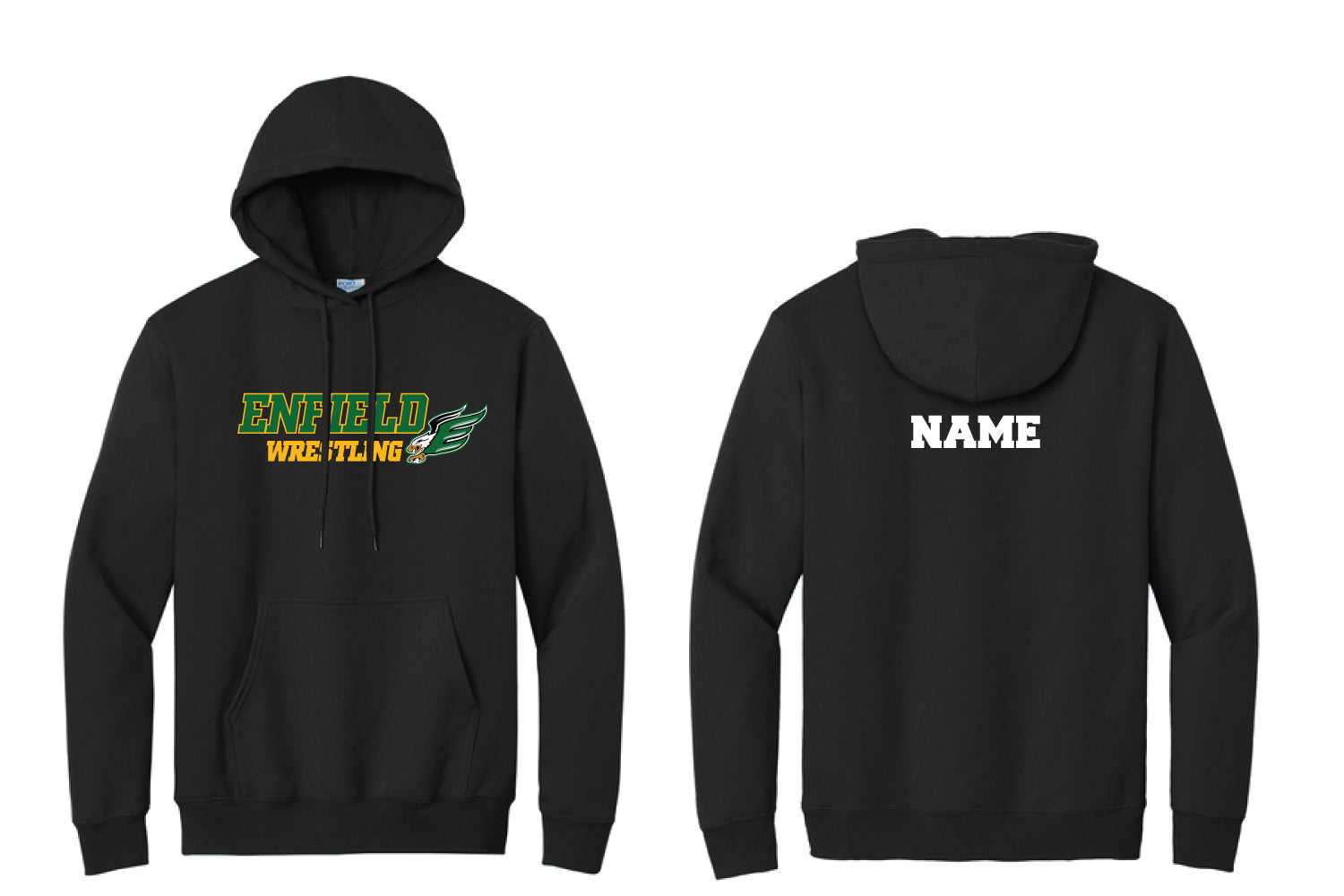 Enfield Youth Wrestling Cotton Hoodie - Black