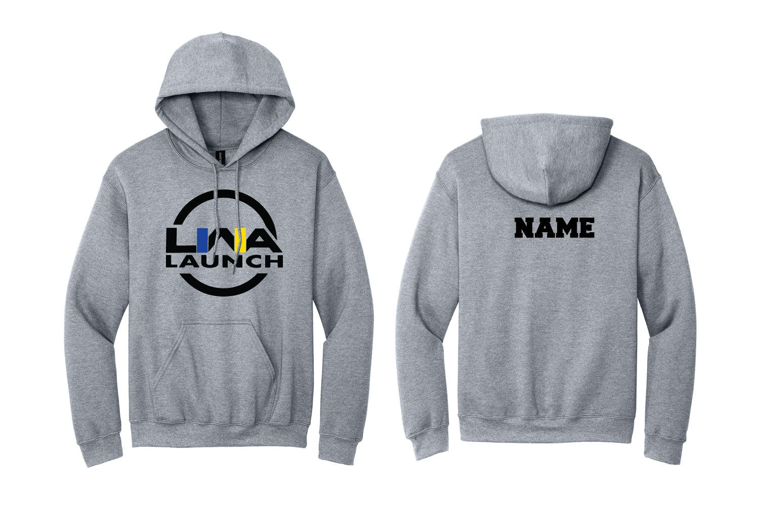 Launch Wrestling Cotton Hoodie - Grey