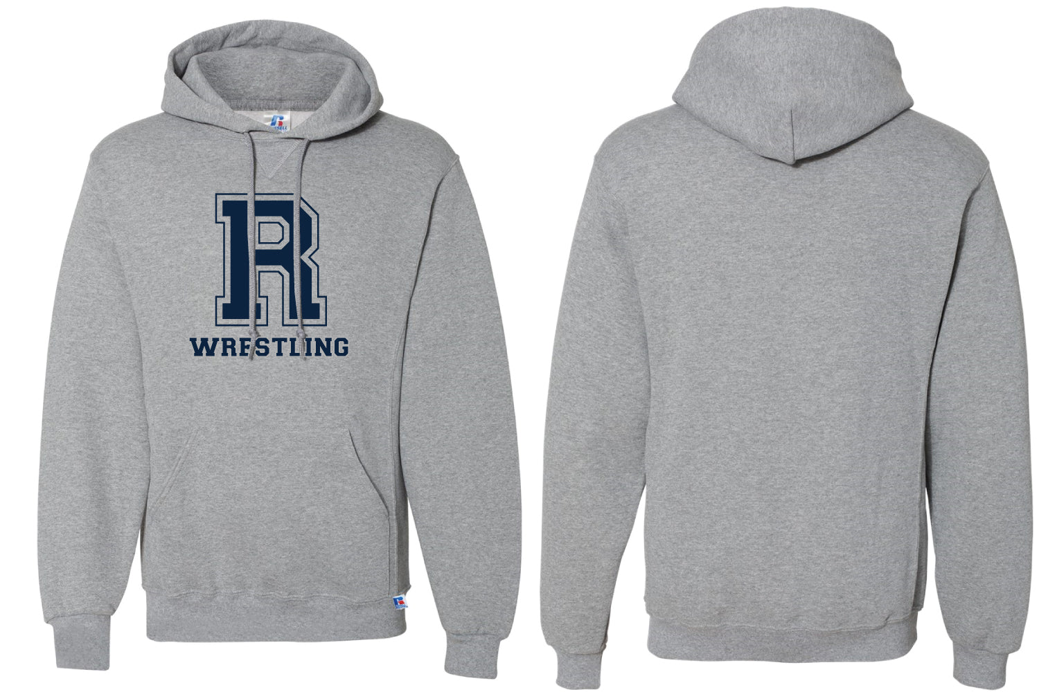 Rutherford Wrestling Cotton Hoodie - Grey