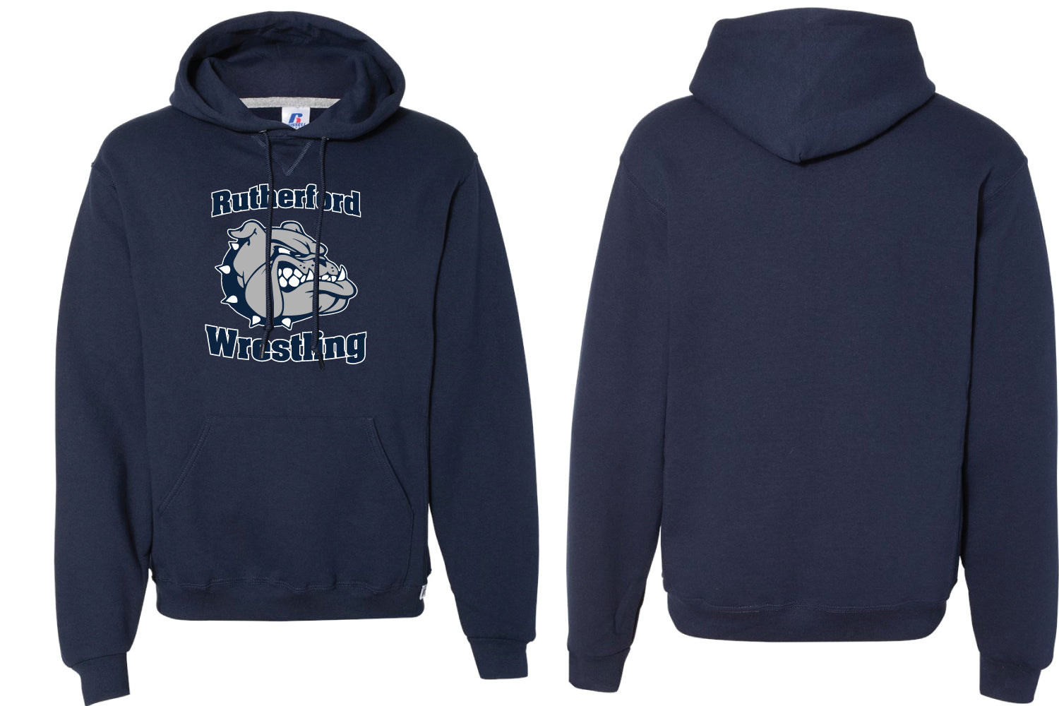 Rutherford Wrestling Cotton Hoodie - Navy