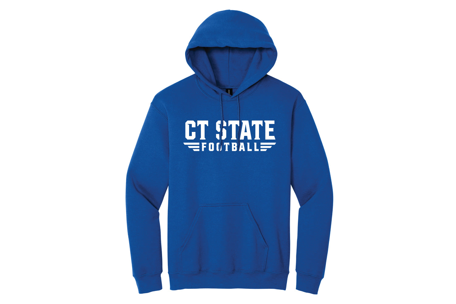 CT State Football Cotton Hoodie - Royal