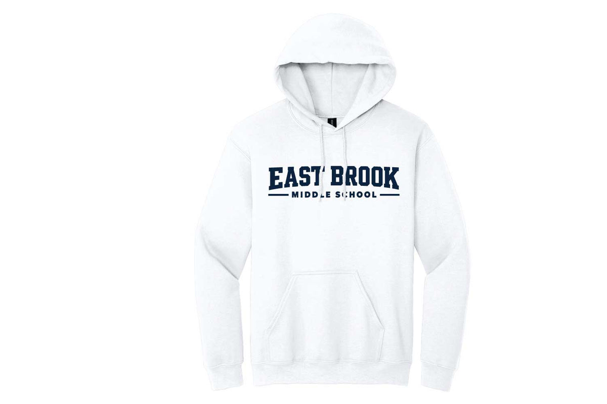 East Brook Middle School Cotton Hoodie - White
