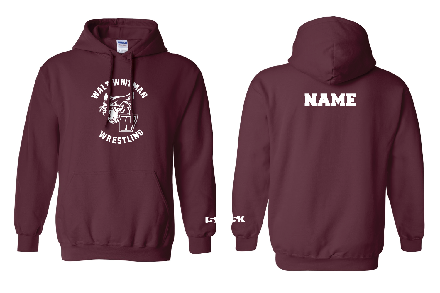Wildcats Wrestling Cotton Hoodie - Maroon