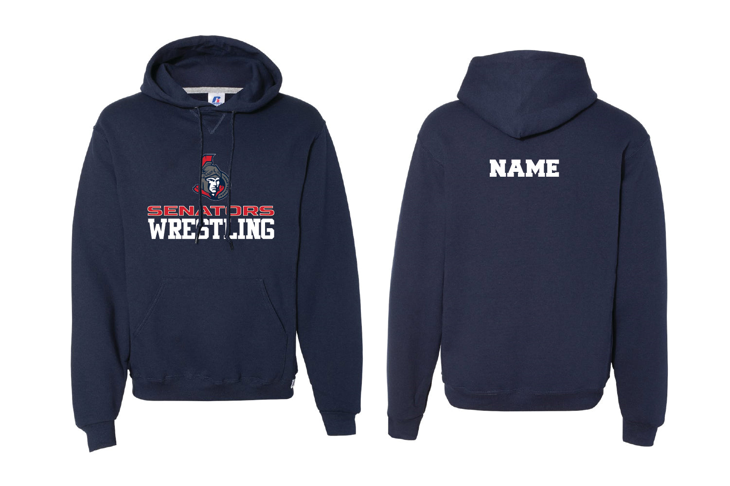 Senators Wrestling Cotton Hoodie - Navy