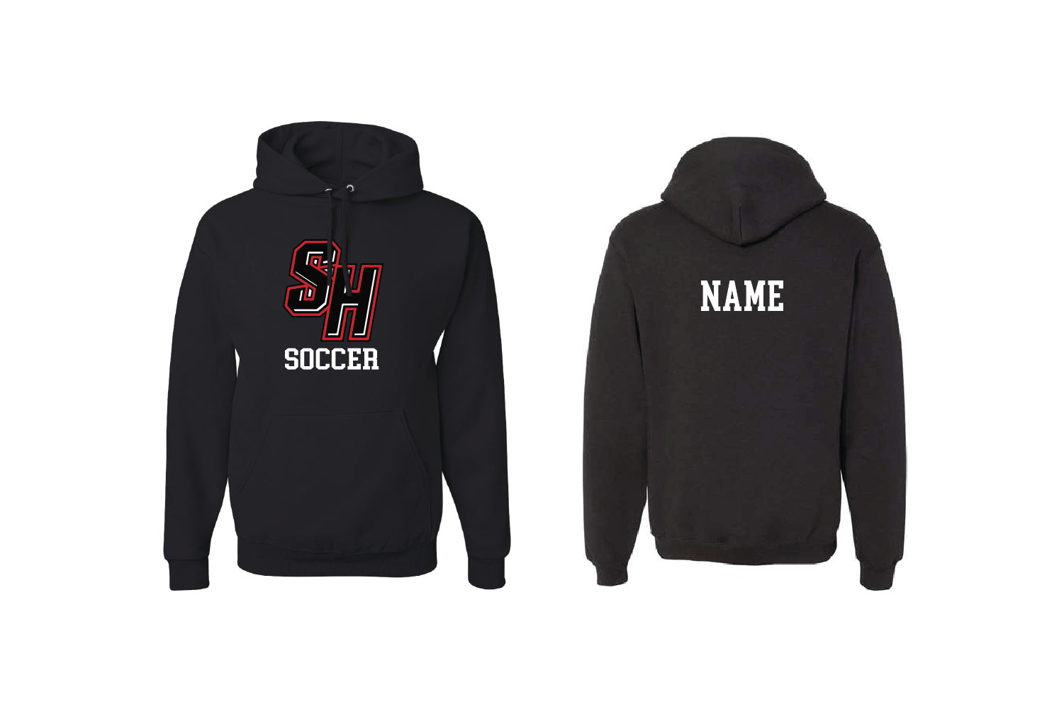 Sleepy Hollow Soccer Cotton Hoodie - Black (Design 1)
