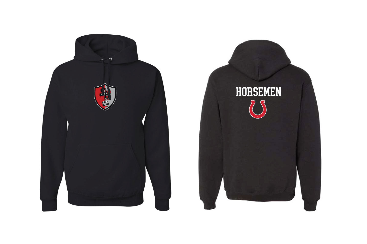Sleepy Hollow Soccer Cotton Hoodie - Black (Design 2)