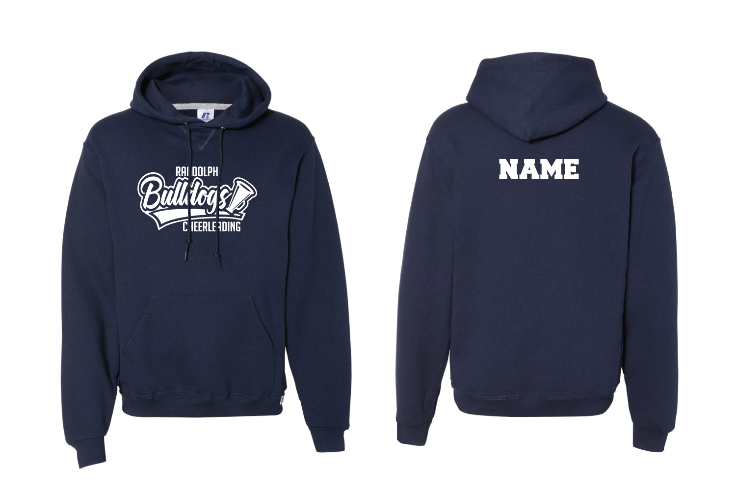 Randolph Cheer Cotton Hoodie Design #1 - Navy