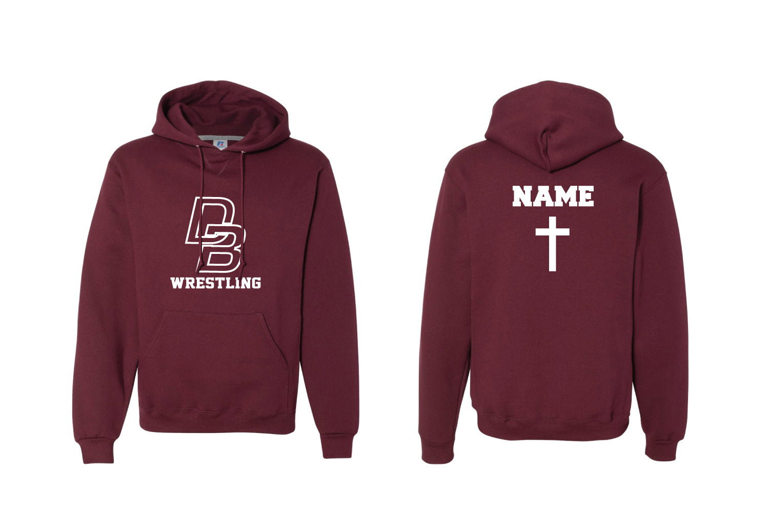 Don Bosco Prep Wrestling Cotton Hoodie - Maroon