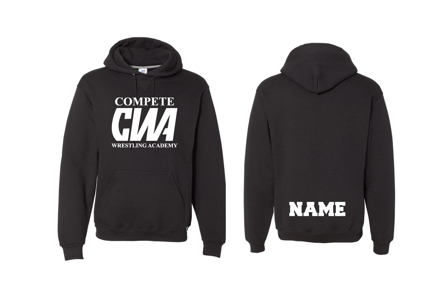 Compete Wrestling Academy Cotton Hoodie - Black