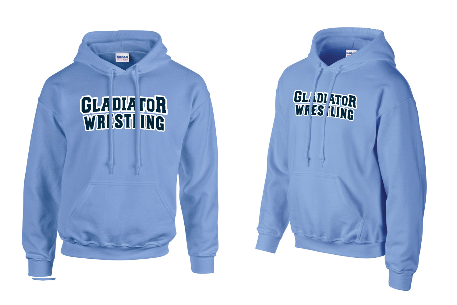 Bristol Gladiators Wrestling Cotton Hoodie - Carolina Blue